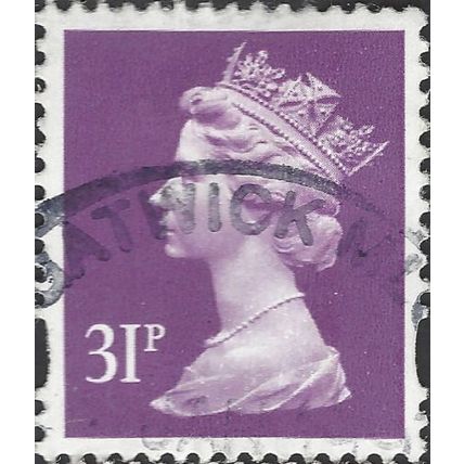 GB, Queen Elizabeth Machin, Ellipse, purple 1996, 31p, #3