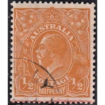 AUSTRALIA, 1928 1/2d George V orange, SG 94 (Scott #66), used