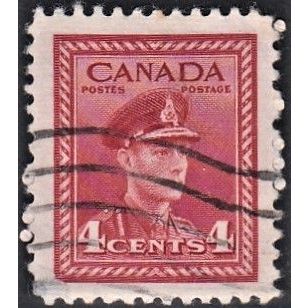 CANADA, 1942-43 4c George VI, SG 380 (Scott #254), used