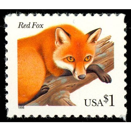 3036, $1 Red Fox Single Stamp in XF Mint NH Condition - Stuart Katz