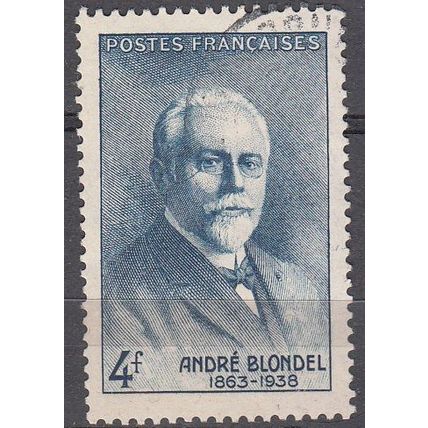 France 1942 Michel 562 O Cote (2008) 0.65 € André Blondel physicien Cachet rond