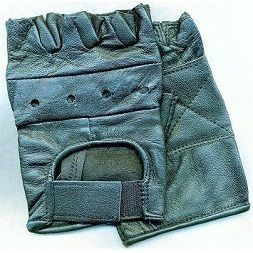Bulk Lot Of 35 Pair New Black Leather Fingerless Sports Gloves