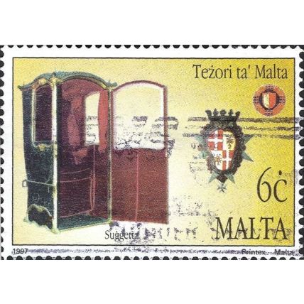 MALTA, Cotoner Grandmasters' Chair, yellow 1997, 6c