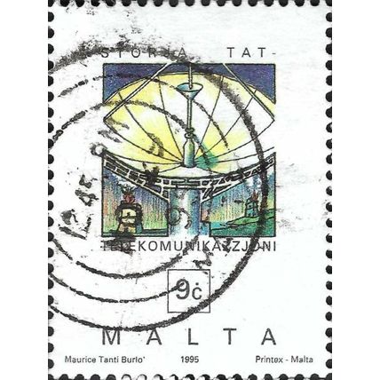 MALTA, Dish aerial, white 1995, 9c