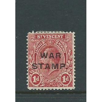 st.vincent stamps sg124 sg 124 war stamp hm