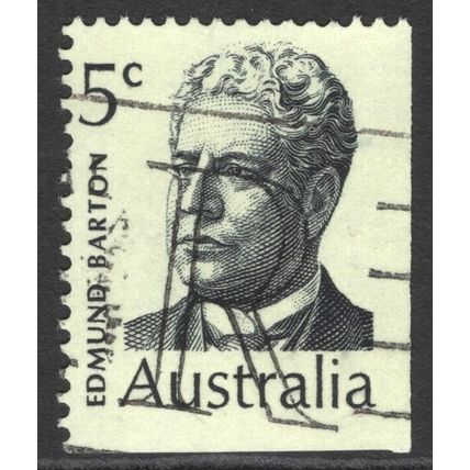 AUSTRALIA 1969: PRIME MINISTERS - 5c EDMUND BARTON USED (G3)