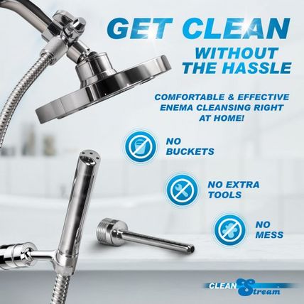 Clean Stream Shower Enema System Steel Hose Cleanstream Anal Ass Butt Cleaning !