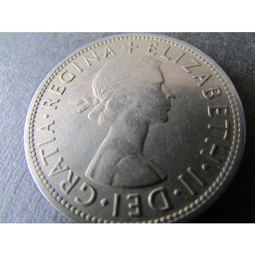 1961 QUEEN ELIZABETH II HALF CROWN FREE POST. W