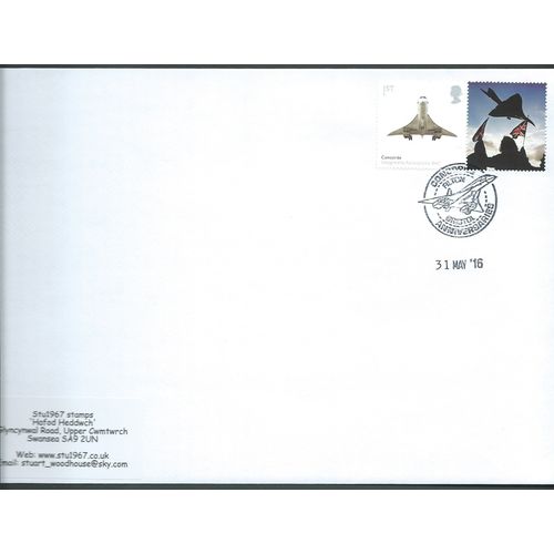 2016 1ST CONCORDE (EX SMILER)' CONCORDE- FILTON' COVER (EBIDPACK3949)