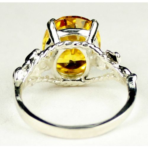 Golden Yellow CZ, 925 Sterling Silver Angel Ring, SR154