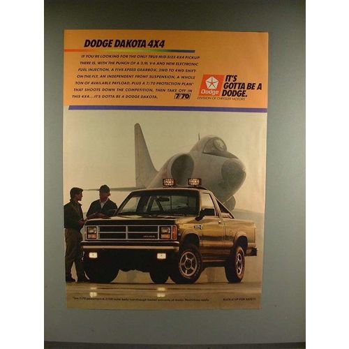 1987 Dodge Dakota 4x4 Truck Ad - Gotta be a Dodge