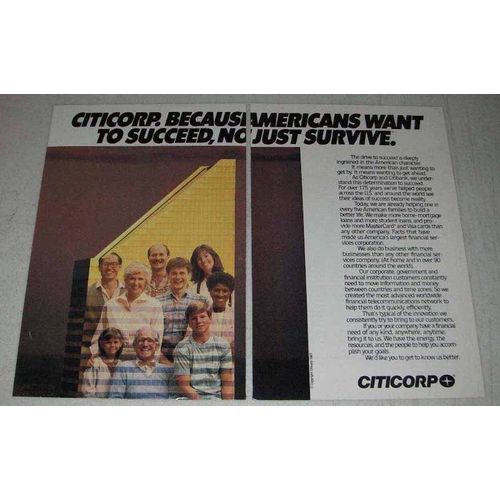 1987 Citicorp Bank Ad - Want to Succeed