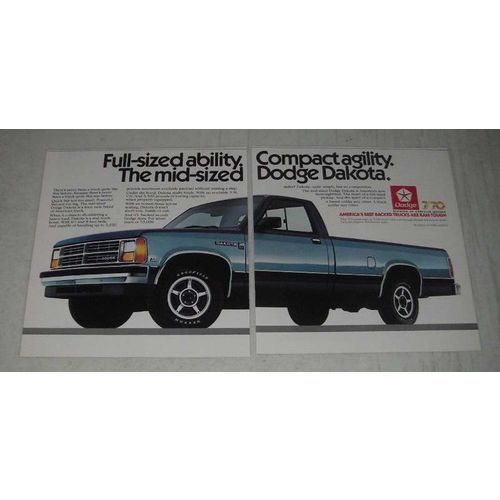 1987 Dodge Dakota Pickup Truck Ad - Full-Sized Ability