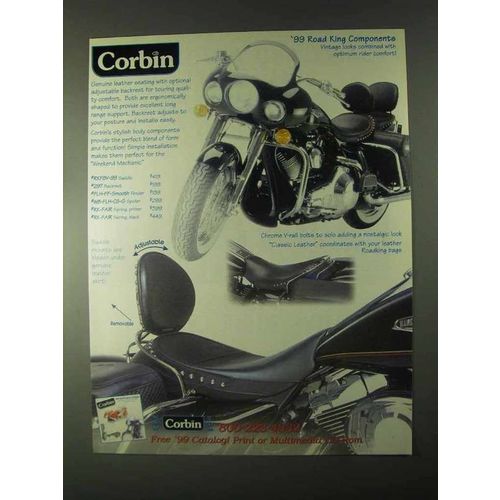 1999 Corbin Leather Seating Ad - Road King Components