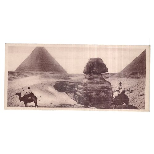 PYRAMIDS AND SPHINX, EGYPT vintage unused postcard #