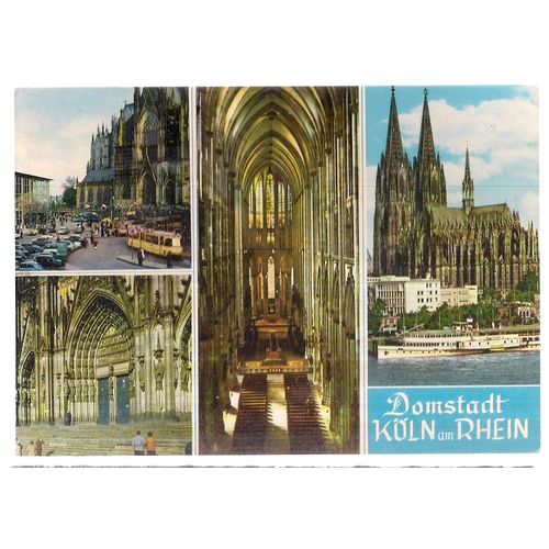 multiview, DOM, KOLN AM RHEIN, GERMANY unused vintage postcard =