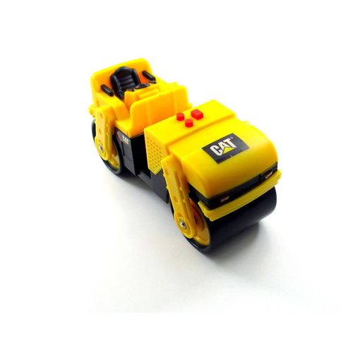 Caterpillar Asphalt Drum Compactor, Yellow Construction Vehicle