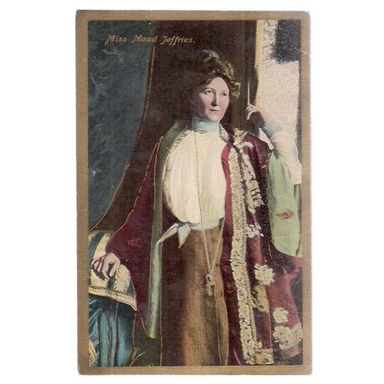 MISS MAUD JEFFRIES. actress. unused antique postcard /