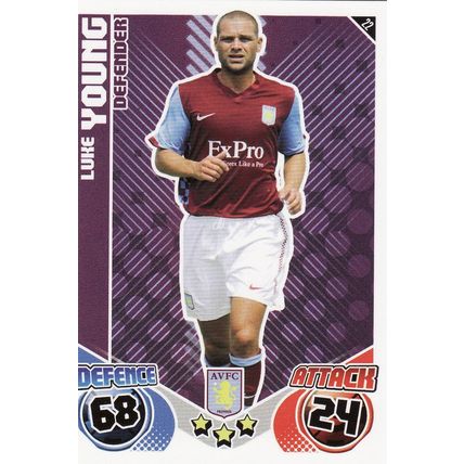 Match Attax 2010/2011 22 Luke Young Aston Villa