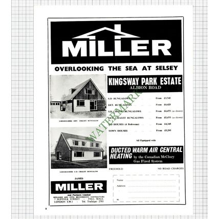 Selsey Sussex Miller Homes Kingsway Park Estate Albion Road - c.1968 Cutting