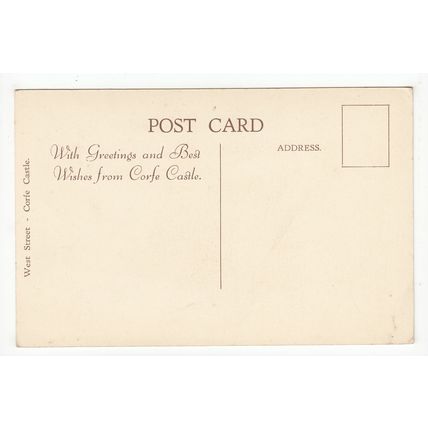 West Street Corfe Castle Sketch Postcard Dorset
