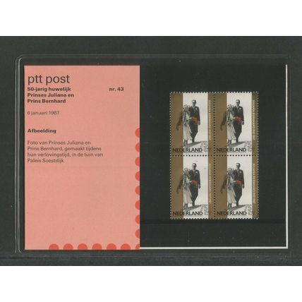 Netherlands 1987 Golden Wedding of Juliana & Bernhard Pres. Pack SG 1498 UMM