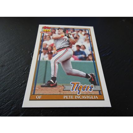 1991 Topps Traded Card # 057T Pete Incaviglia Near Mint (7) Detroit Tigers