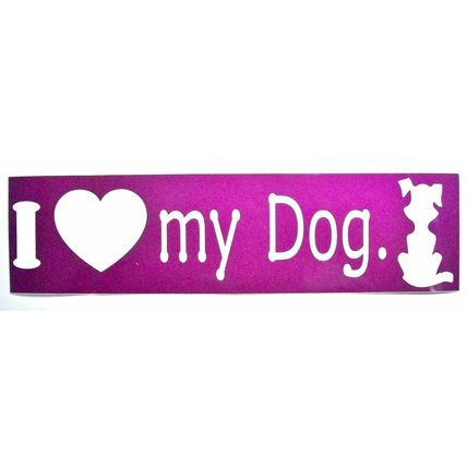 I love my Dog Bumper Sticker