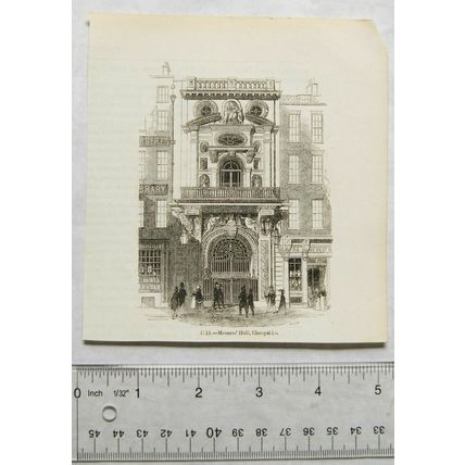 1860s engraving - Mercers; Hall, Cheapside