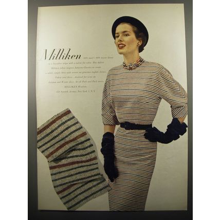 1950 Milliken Woolens Advertisement - Jamison Classics Dress