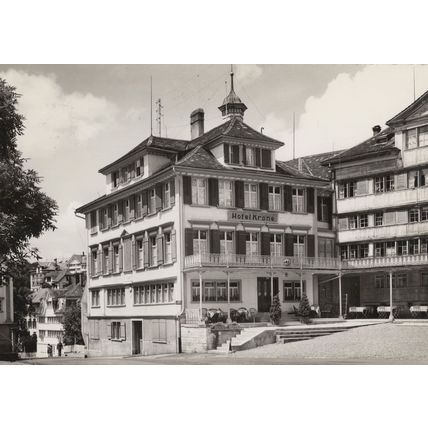 Hotel Krone Gais 1960 Swiss Real Photo Postcard