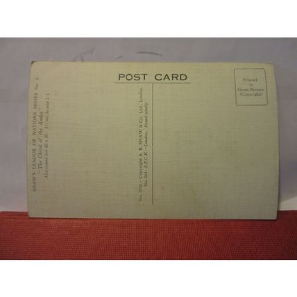 CHRIST OF THE ANDES unused vintage postcard A B SHAW & Co LEAGUE OF NATIONS =