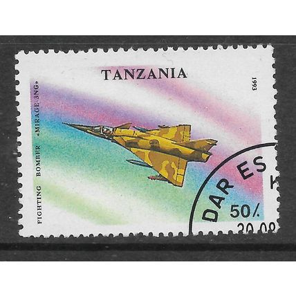 TANZANIA 1993 MILITARY AIRCRAFT 50s DASSAULT MIRAGE 3NG SG 1675 FINE USED #3