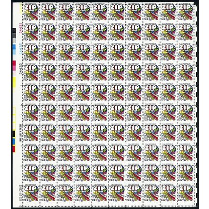 1511, MNH 10¢ Misperforated Freak Error Sheet of 100 Stamps - Stuart Katz