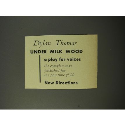 1954 New Directions Book Advertisement - Under Milk Wood by Dylan Thomas