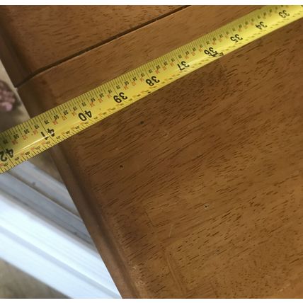 Solid Wood Pedestal Dining Room Table w/Two Leaves 63" Long x 41" Wide Kitchen