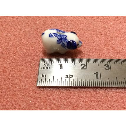 Piggy Bank Blue & White 1:12th Dolls Miniature