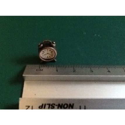 'Antique Bronze' Alarm Clock 1:12th Dolls House Miniature