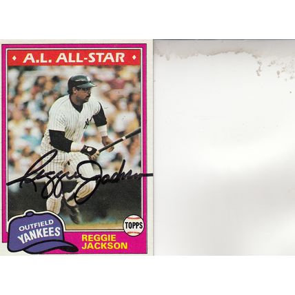 REGGIE JACKSON 1981 AUTOGRAPHED NEW YORK YANKEES HOF WORLD CHAMPION MR. OCTOBER