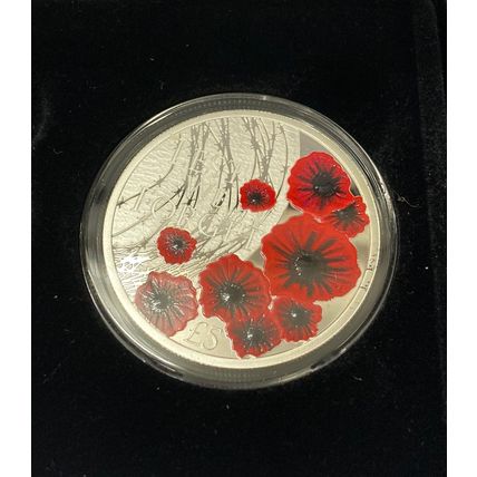 2019 - Alderney Remembrance Day Solid Silver Proof (£5, £2, £1) Coin Collection