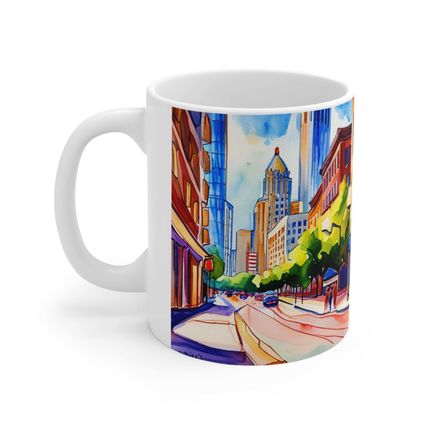At the Cafe Rocky Mountains Colorado #36 Mug Ceramic Coffee Mug 11oz