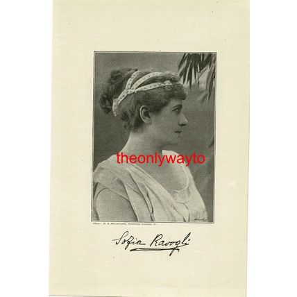 Sofia Ravogli, Italian Opera Singer, Book Illustration (Print), 1895
