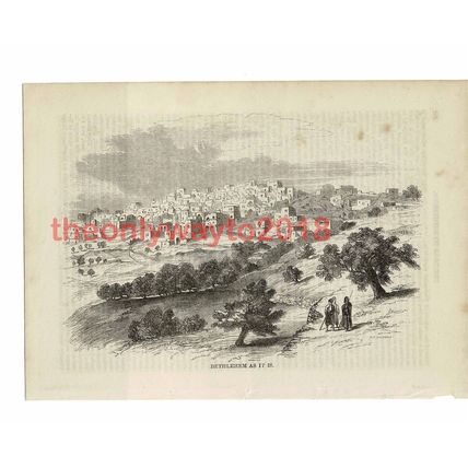Bethlehem in c1860, Holy Land, Book Illustration (Print), 1861
