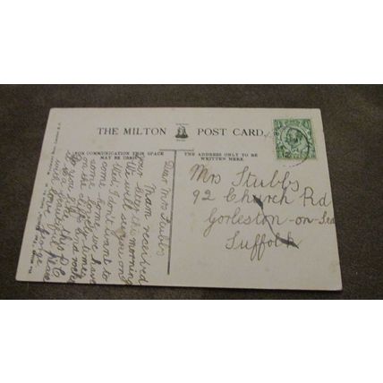 1912 fr Milton Postcard - Battle Abbey scene Hastings, Sussex