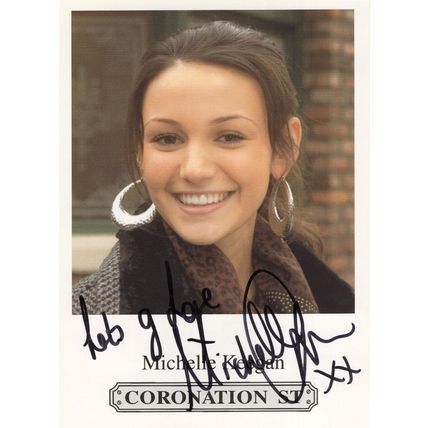 Michelle Keegan Coronation Street RARE Hand Signed Cast Card Photo