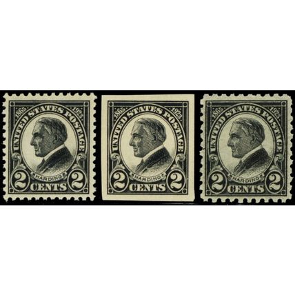 1923 2 Cent Harding Memorial Issue Postage Stamps Scott 610-12