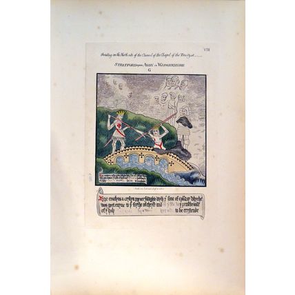 PAINTING ON THE NORTH SIDE THE CHANCEL 1838 Thomas Fisher ANTIQUE LITHOGRAPH #G