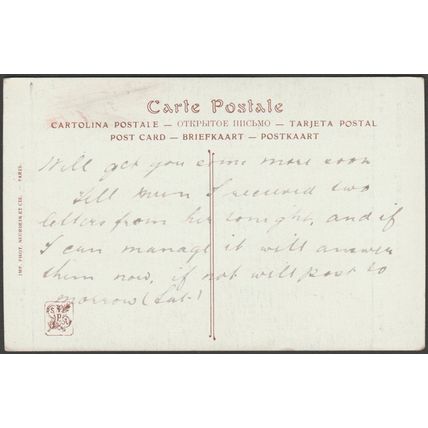 Rodolphe Ernst - Sa Seule Joie, 1914 - Neurdein Salon de Paris CPA