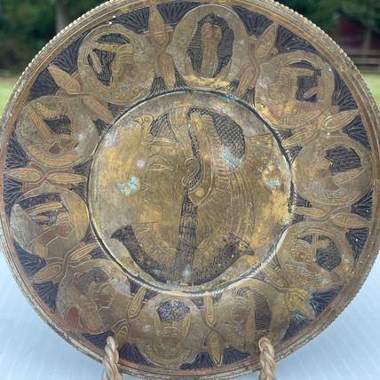 Vintage 5.5” Collector/Decorative Egyptian Plate with Stand