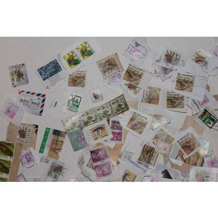Far East Kiloware on Paper Mainly Large HVs ~160gm over 30 years old see photos